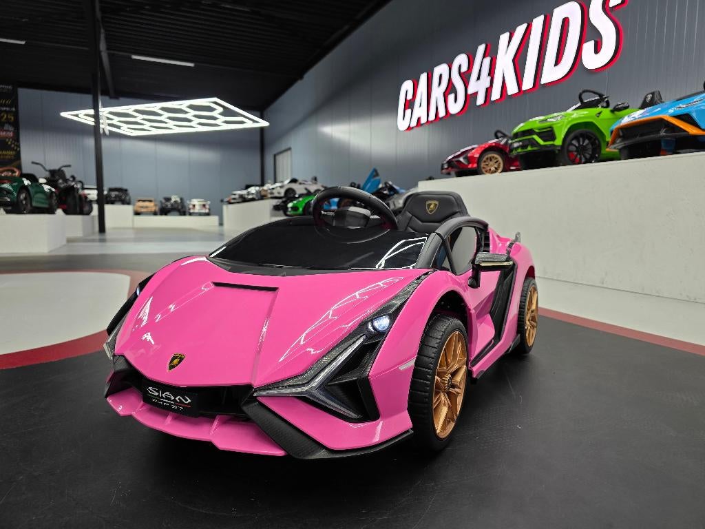 Kinderauto Lamborghini Sian - soft start- leren zit - RC, Ophalen of Verzenden, Nieuw