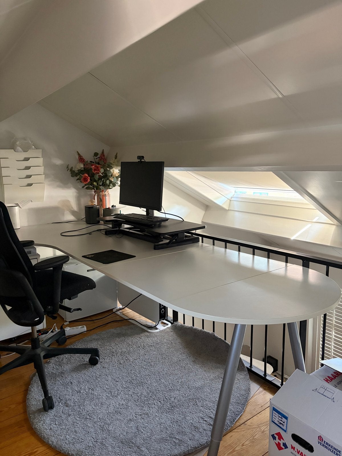 IKEA Galant hoek Bureau, Huis en Inrichting, Bureaus, Ophalen, Demontabel, Gebruikt, Spaanplaat of MDF
