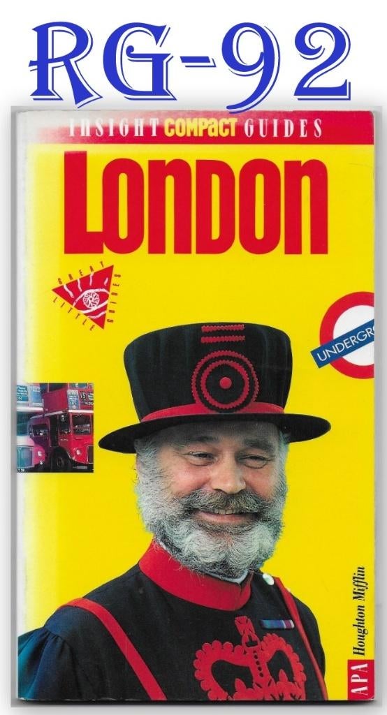 RG92 Reisgids Londen 1995, Ophalen of Verzenden, Zo goed als nieuw, 1800 tot 2000, Landkaart