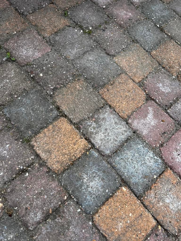 Stenen vierkant 10x10, +-14m2, Tuin en Terras, Tegels en Klinkers, Ophalen, Overige typen, Zo goed als nieuw, 10 m² of meer