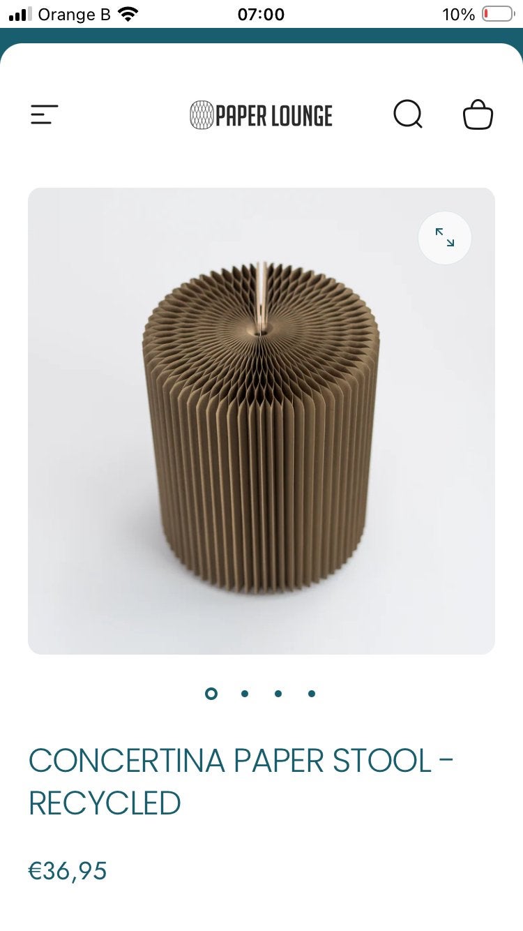 Krukje design karton “foldetaburet” concertina stool, Ophalen of Verzenden, Nieuw, Eén