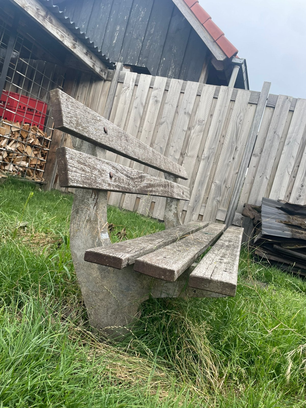 Gratis Gemeente bankje, Ophalen, Gebruikt, Hout