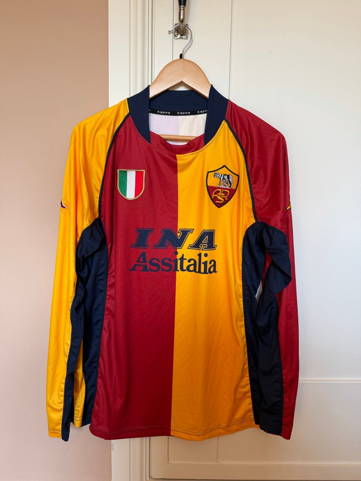 Replica AS Roma shirt lange mouwen, Verzenden, Zo goed als nieuw, Buitenlandse clubs, Shirt