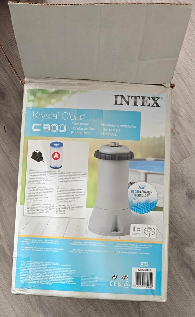 Intex Krystal Clear Filterpomp C900, Tuin en Terras, Zwembad-toebehoren, Ophalen of Verzenden, Zo goed als nieuw, Filter