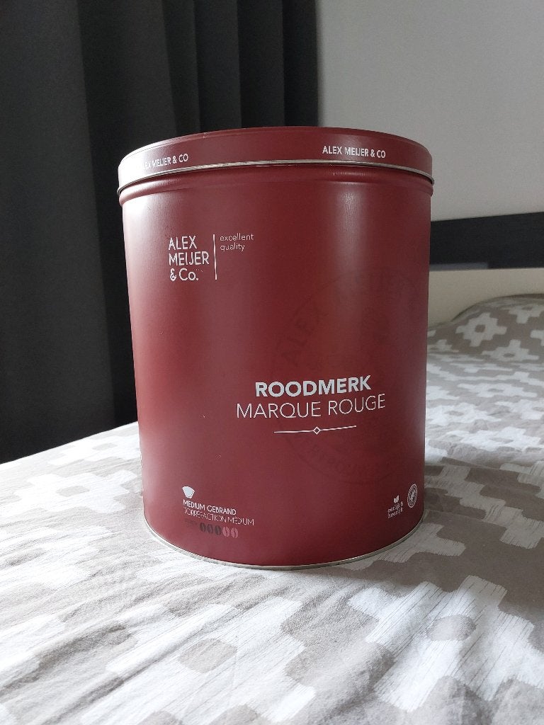 5 Liter koffie Blik Rood 32 cm, Ophalen of Verzenden, Zo goed als nieuw, Overige, Overige merken