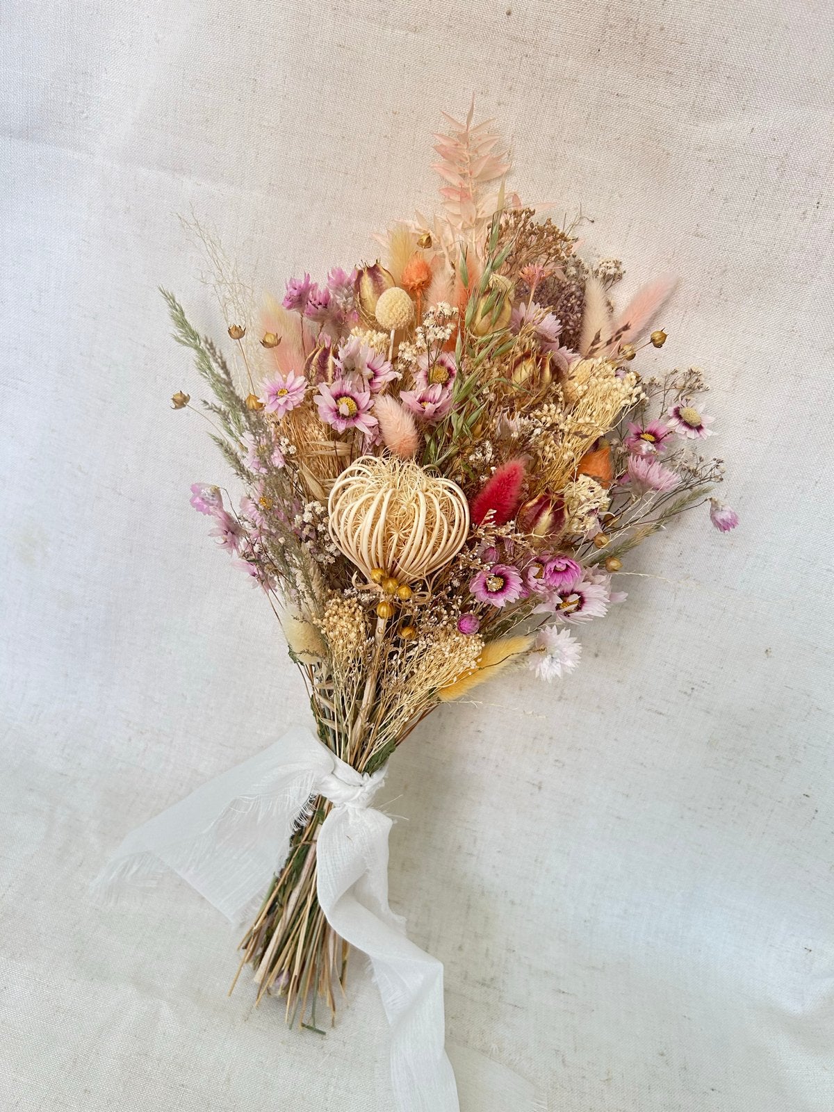 Prachtig Bruidsboeket van Droogbloemen - Uniek & Duurzaam, Binnen, Natuurlijk materiaal, Nieuw, Ophalen of Verzenden