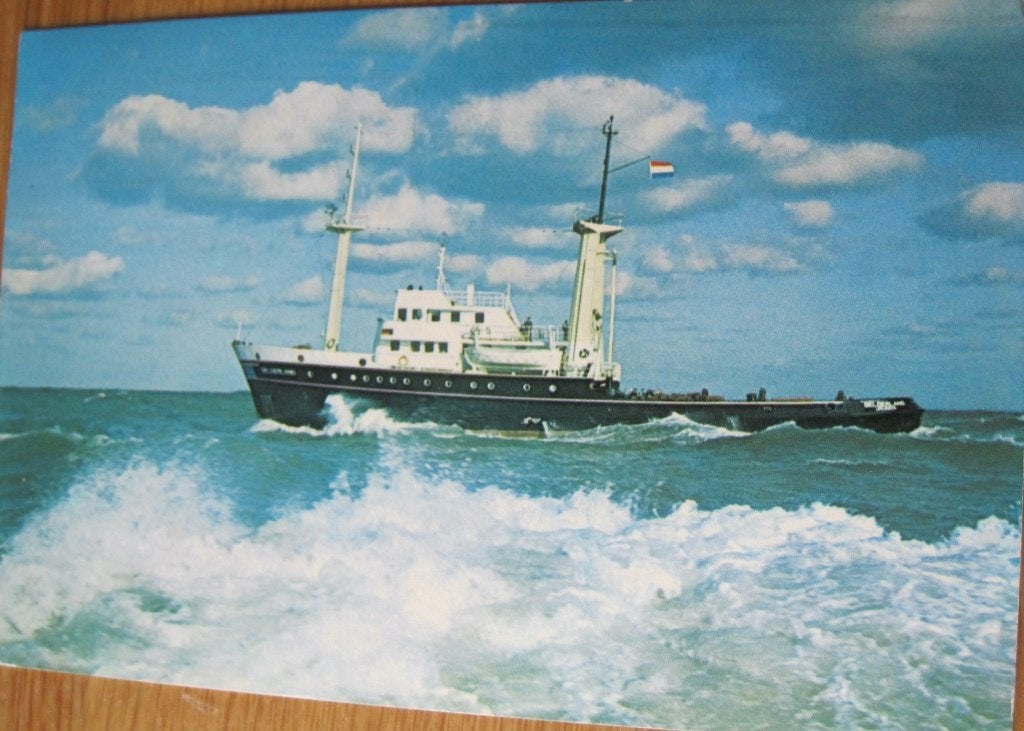 motorzeesleepboot Gelderland van Wijsmuller IJmuiden - 1976, Verzenden, 1960 tot 1980, Gelopen