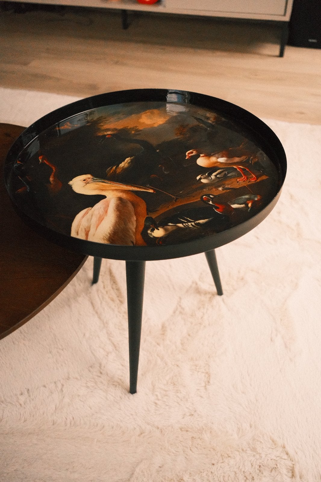 Bijzettafel Fem messing print - Karwei (nieuwprijs 69,95), Ophalen, Minder dan 45 cm, Minder dan 55 cm, Gebruikt