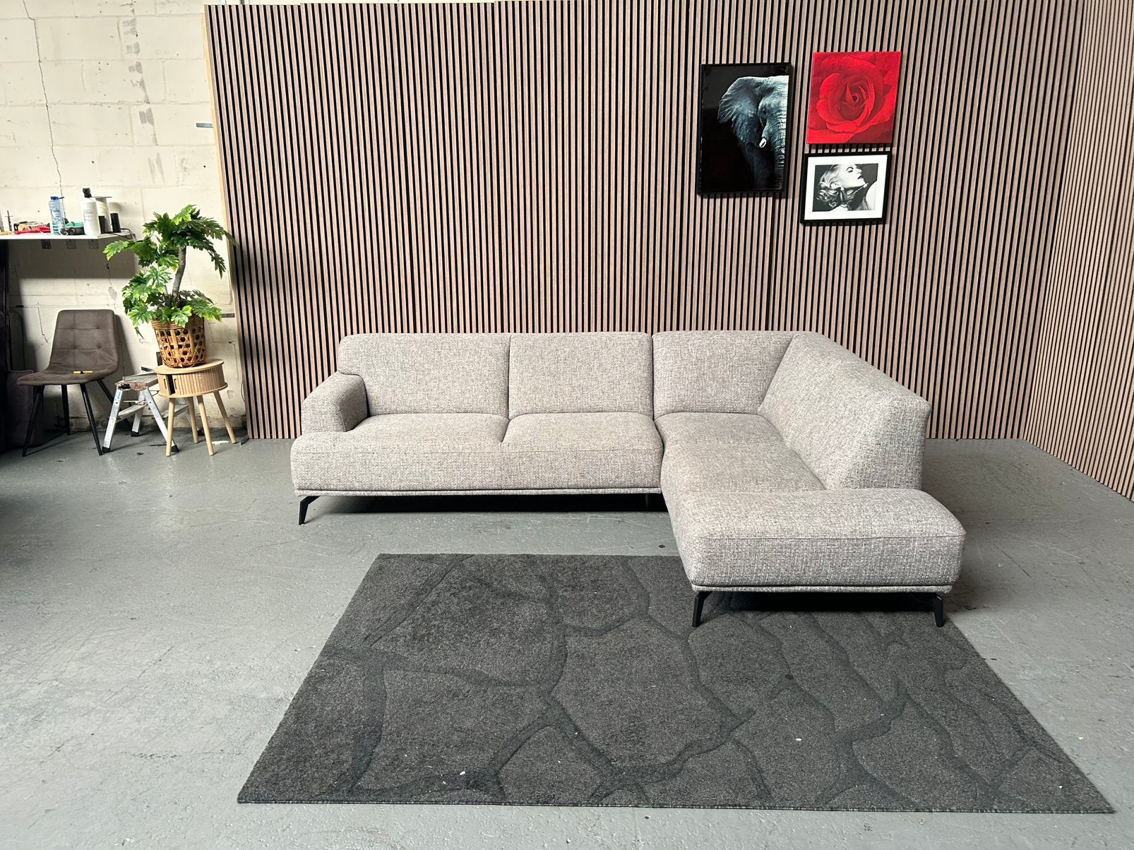GRATIS LEVERING MONTEL MARVEL GRIJS 270X195 GEREINIGD, 250 tot 300 cm, Hoekbank, Ophalen of Verzenden, Zo goed als nieuw