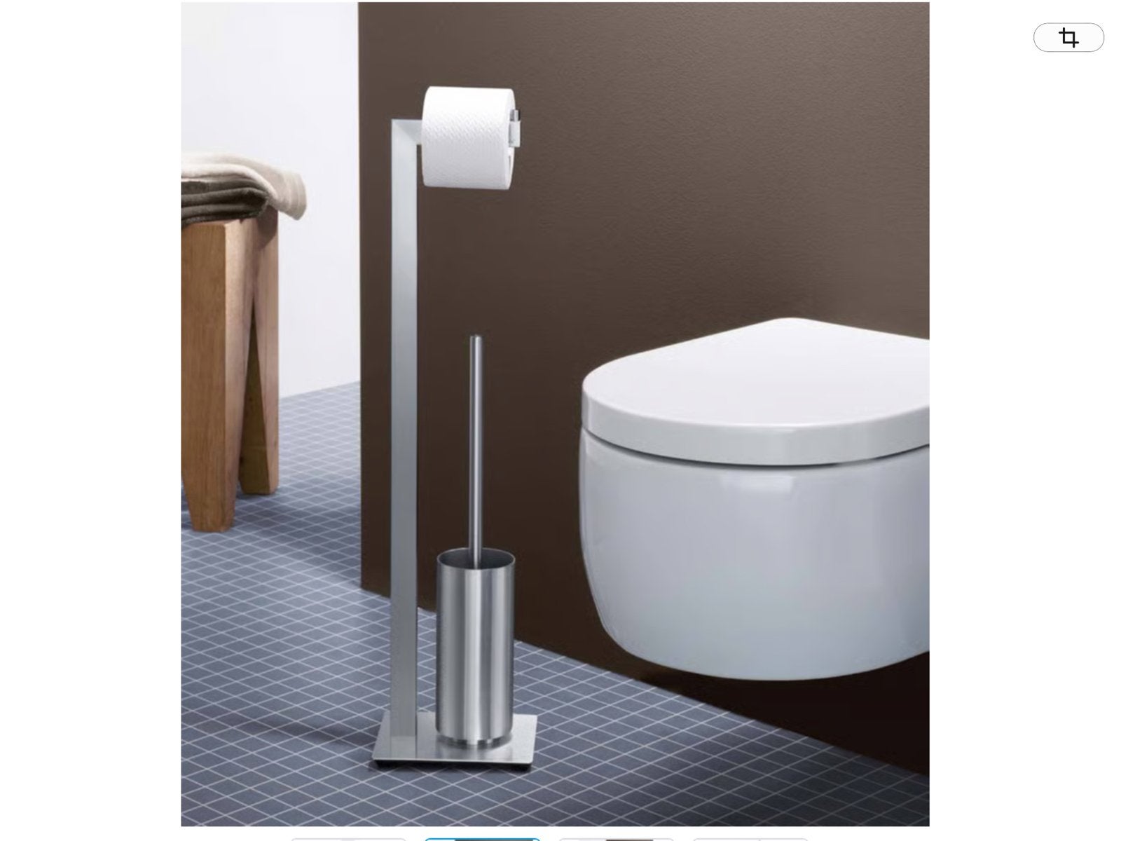 ZACK Toiletrolhouder met borstelhouder (OPHALEN), Ophalen, Zo goed als nieuw