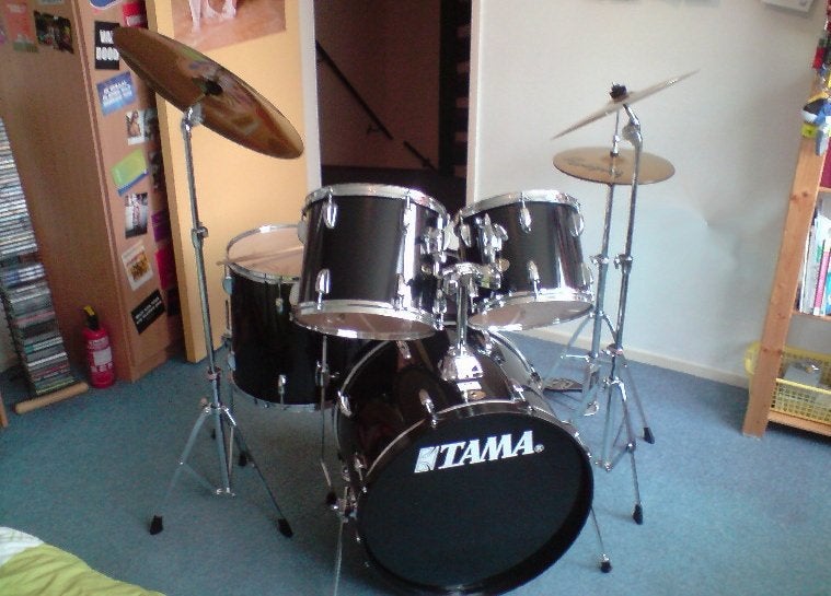 Drumstel TAMA Swingstar zwart, Headliner bekkens, 5+3-delig, Muziek en Instrumenten, Ophalen, Gebruikt, Tama
