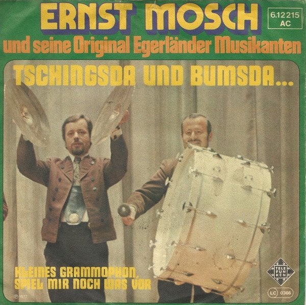 Schlager Single (1977) Ernst Mosch - Tschingsda und Bumsda, Gebruikt, 7 inch, Fotohoes, Overige typen