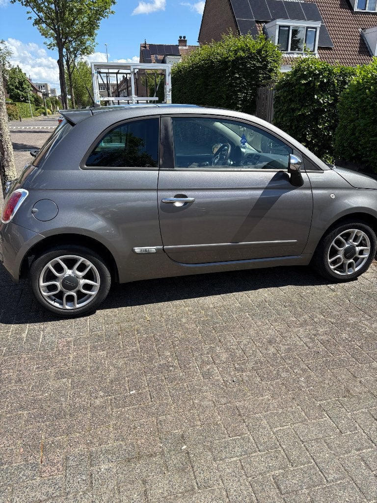Fiat 500 1.2 Lounge Automaat – Panoramadak – APK t/m 03-2027, 1242 cc, 4 cilinders, Leder en Stof, Origineel Nederlands