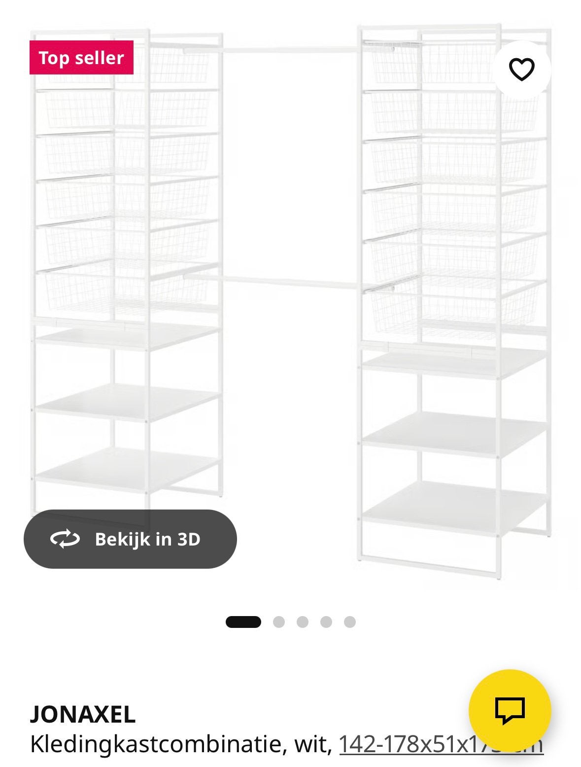 kledingkast, Ophalen, Zo goed als nieuw