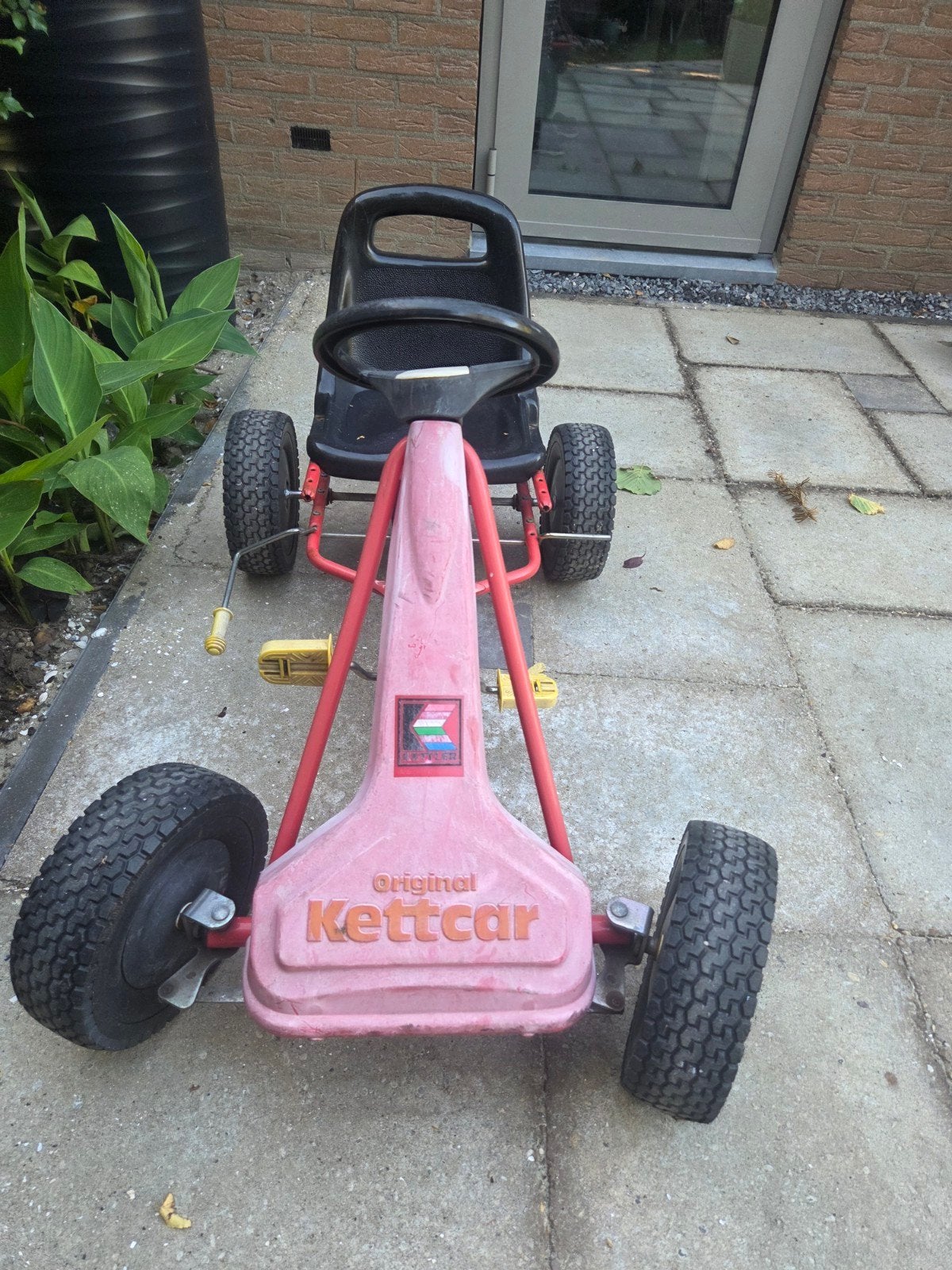 Originele Kettcar skelter - rood/zwart, Ophalen, Gebruikt, Trapvoertuig