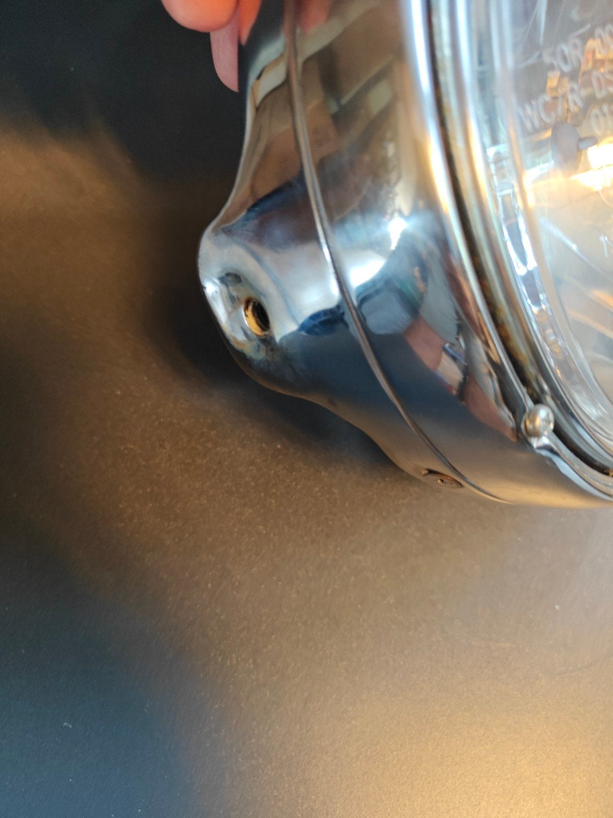 Oude Motorfiets Koplamp rvs 20 cm doorsnede, Gebruikt, Ophalen of Verzenden, X, X