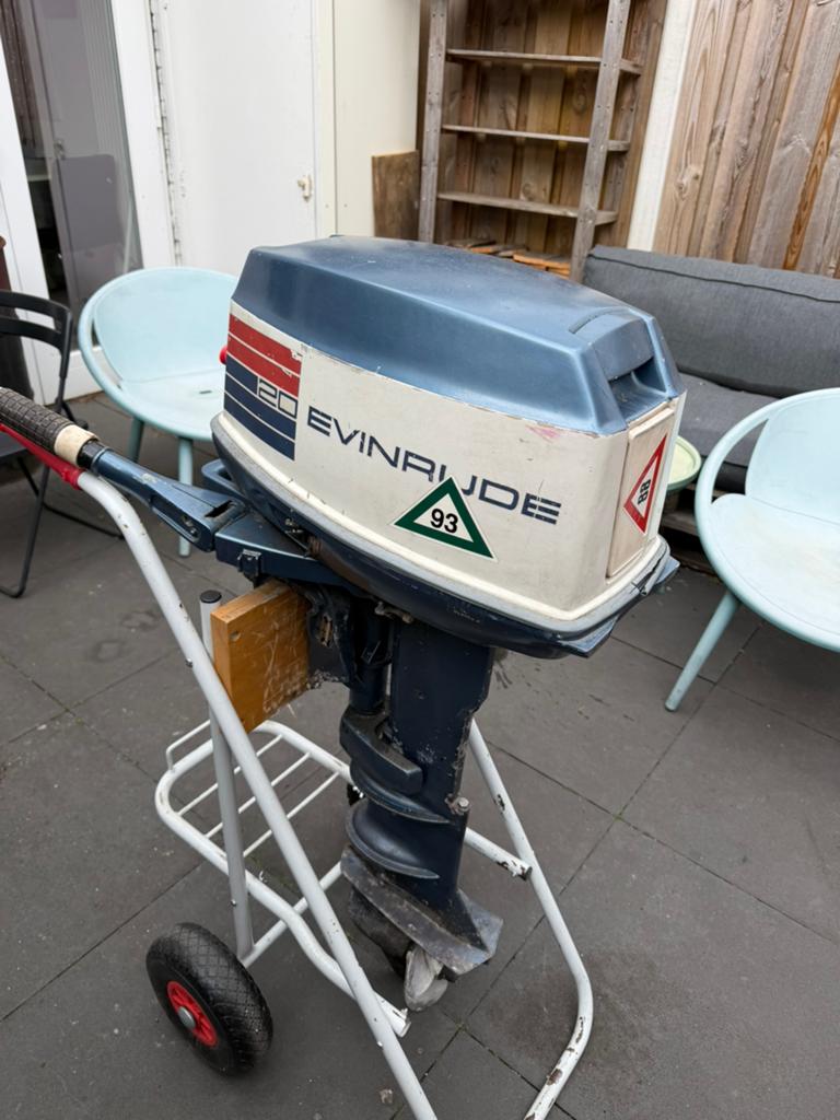 Evinrude 20pk 2takt buitenboordmotor, Ophalen of Verzenden, Gebruikt