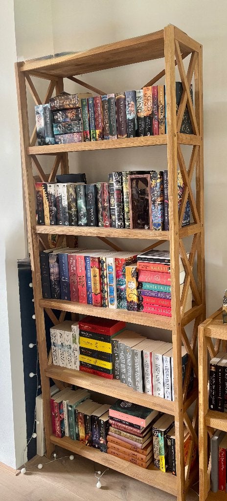 2x Boekenkasten / wandrekken JANNERUP – JYSK eiken | 198 cm, Ophalen, Met plank(en), Eikenhout, 50 tot 100 cm