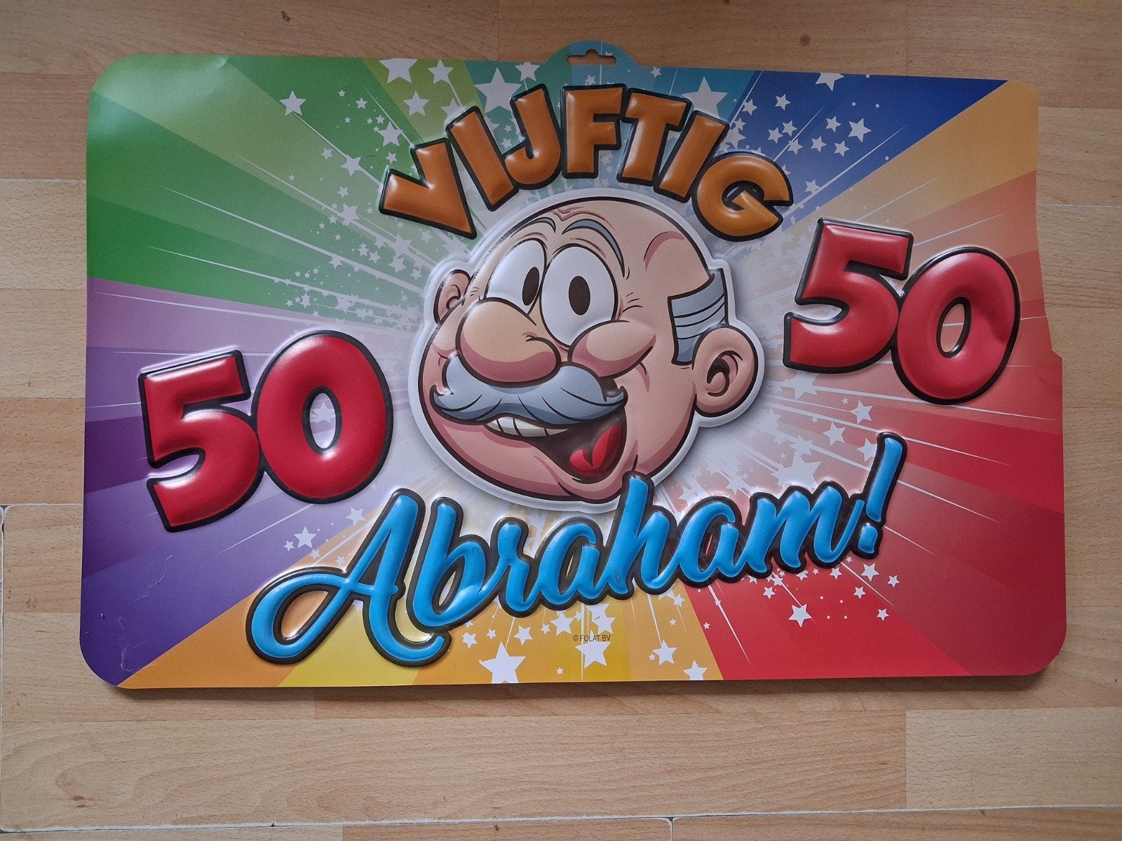 50 Jaar Abraham Feestbord - Feestdecoratie, Ophalen, Gebruikt, Versiering, Abraham of Sarah