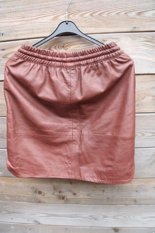 Rok bruin By-Bar mt M leer Vaste prijs, Kleding | Dames, Rokken, Bruin, Ophalen of Verzenden, Zo goed als nieuw, Knielengte