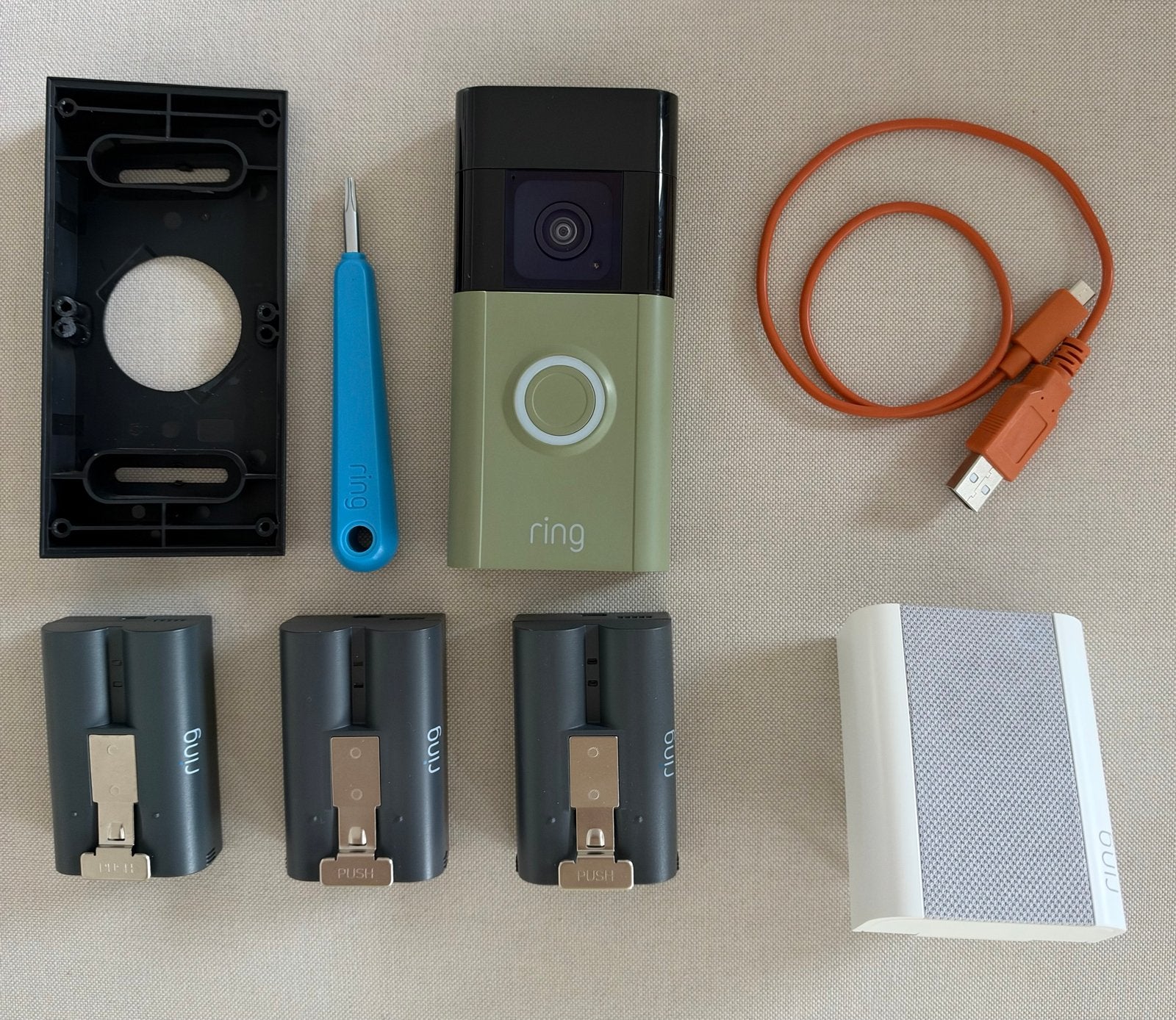 Ring Battery Doorbell Plus met 3 accu's en Chime, Huis en Inrichting, Ophalen of Verzenden, Gebruikt