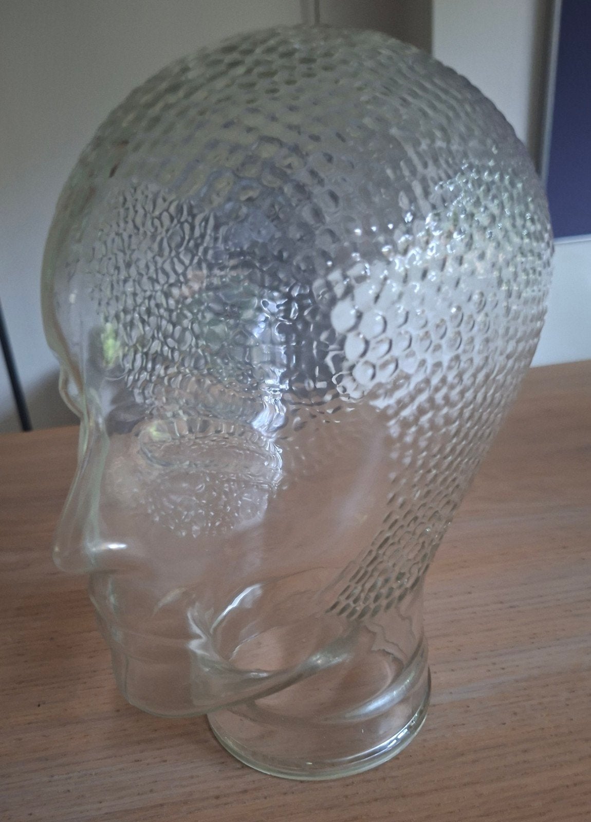 Retro glazen hoofd voor koptelefoon helm of pruik vintage, Verzenden, Huis en Inrichting