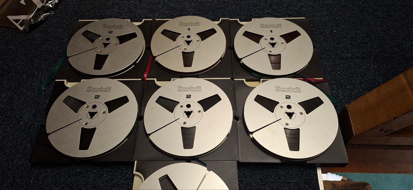 7 x Aluminium 18 cm spoelen 6 x Scotch 1 x Ampex, Ophalen of Verzenden, Onderdeel