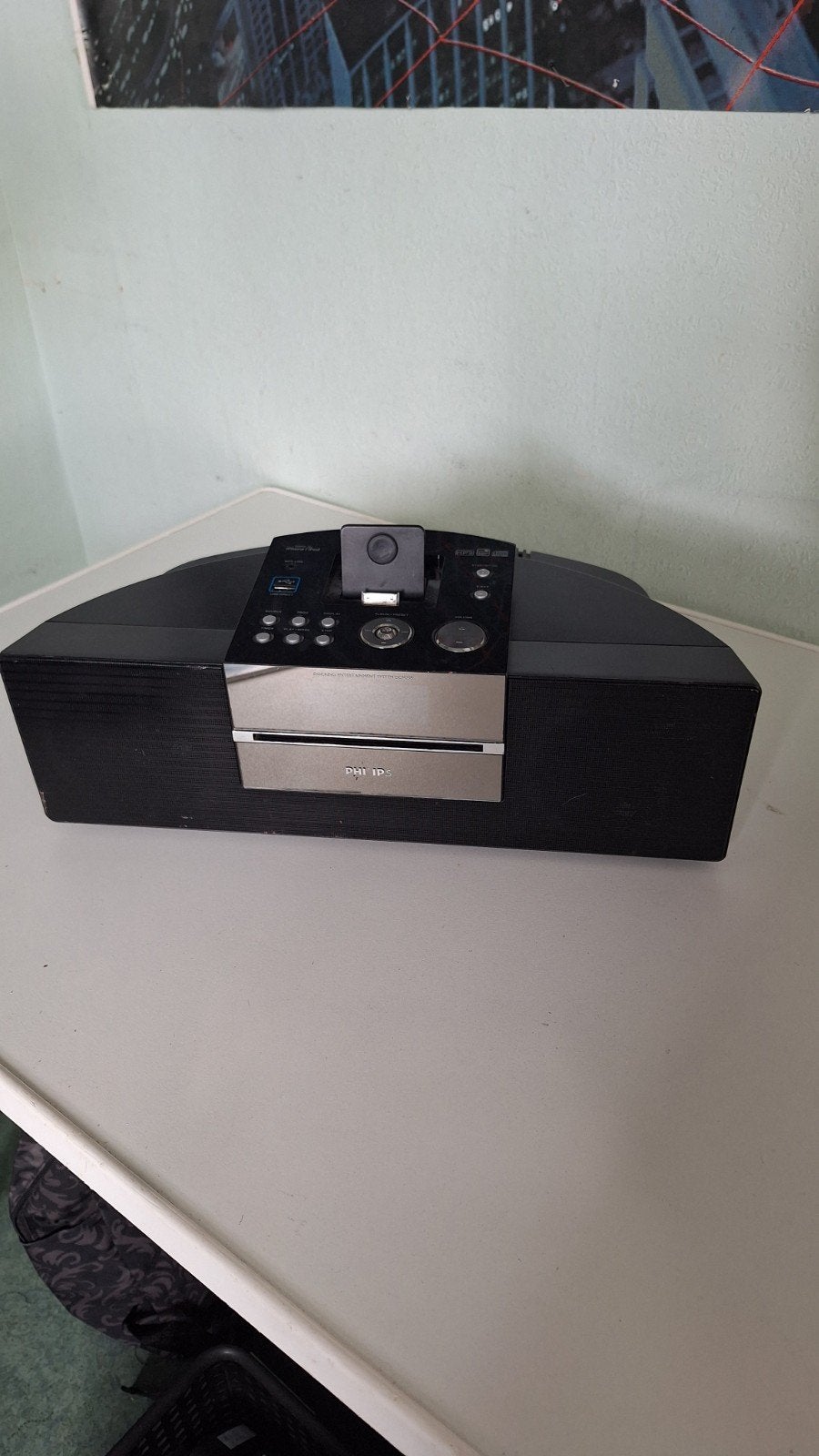 Philips DCM250/12 Microset met iPod/iPhone Dock, Philips, Gebruikt, Microset, Tuner of Radio