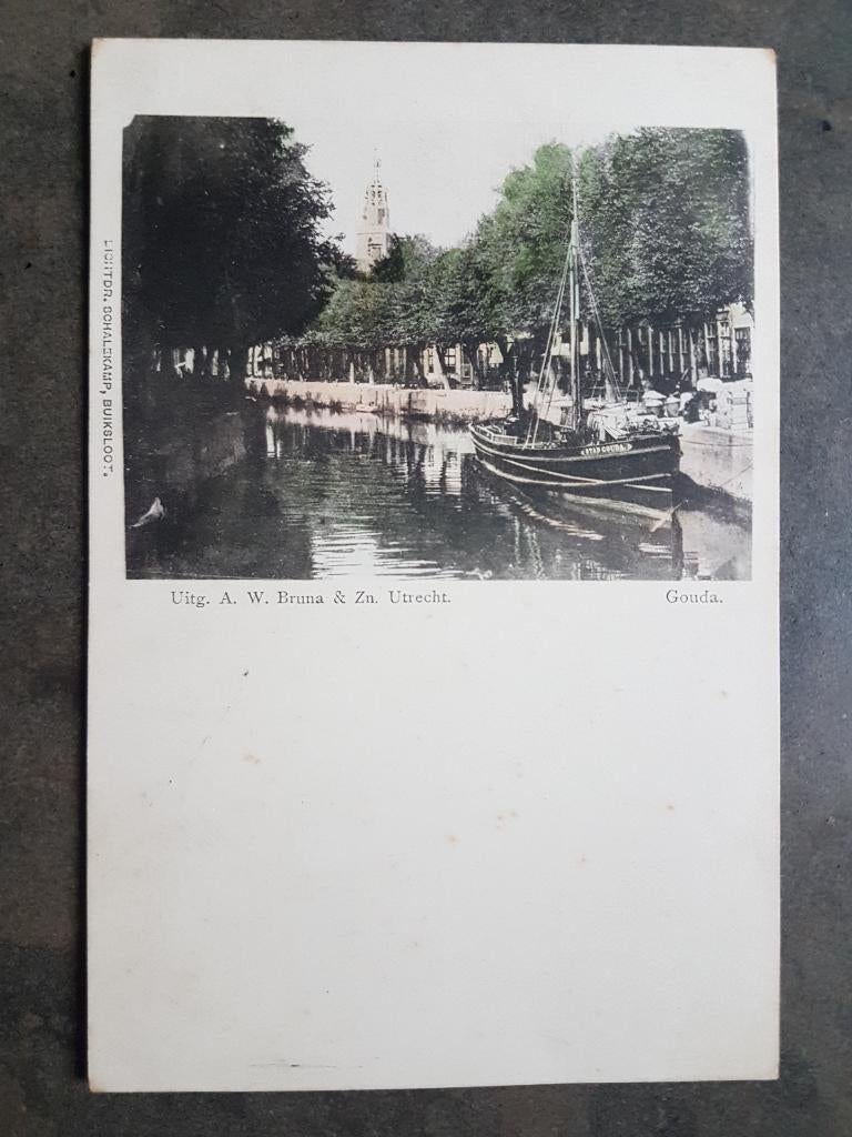 Ansichtkaart Gouda Uitg.A.W. Bruna & Zn Utrecht, Ophalen of Verzenden, Voor 1920, Ongelopen, Zuid-Holland
