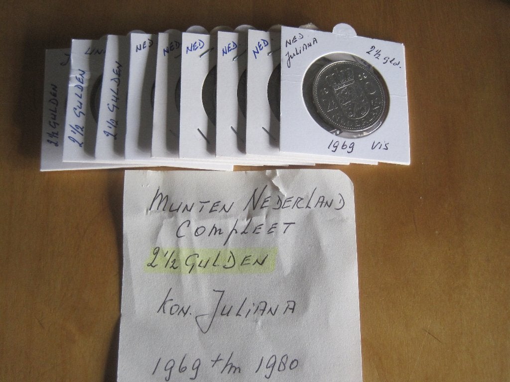 2 1/2 gulden Juliana Nederland, Verzenden, Koningin Juliana, 2½ gulden, Setje