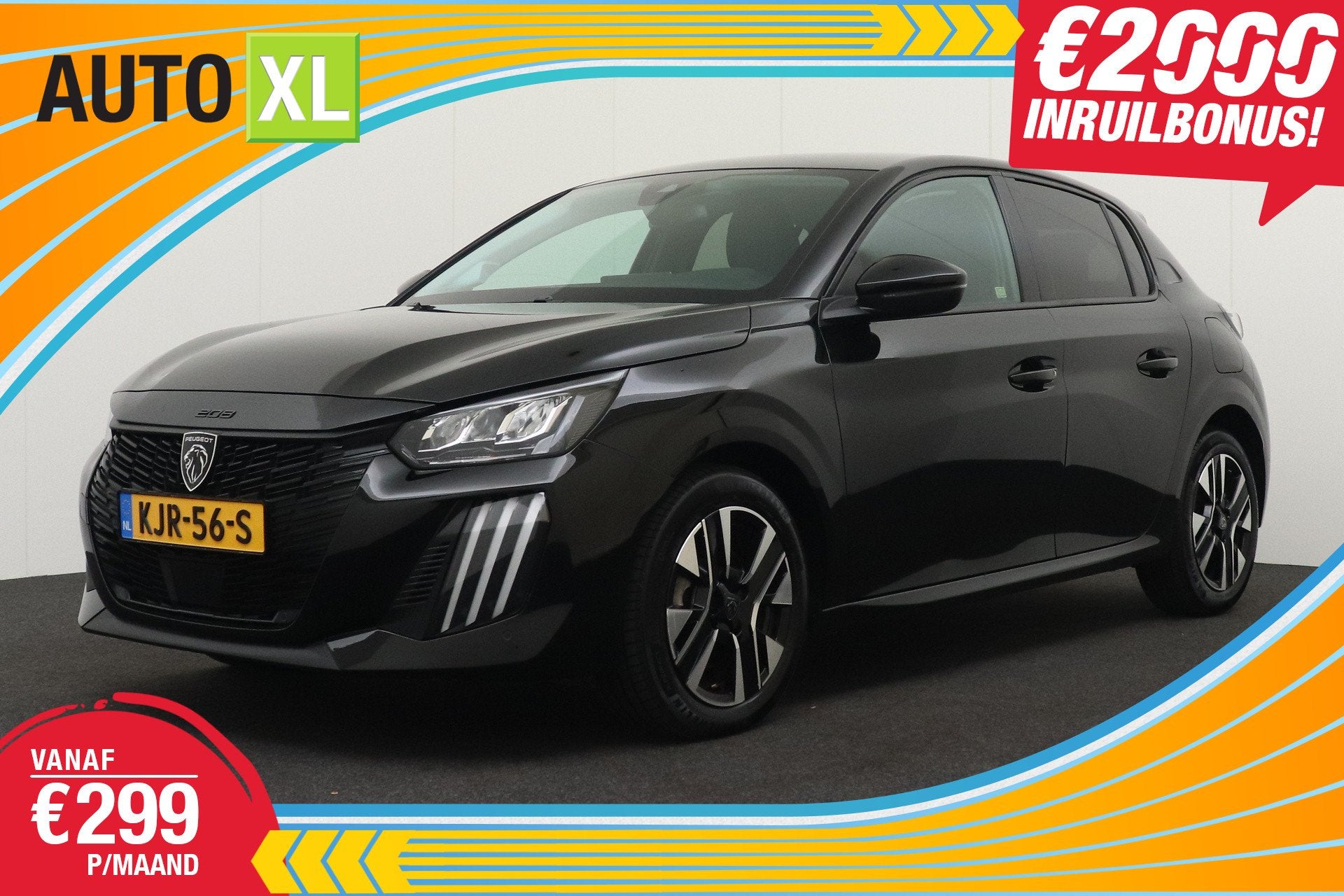 Peugeot 208 1.2T 101 PK Allure Carplay Cruise LED (bj 2025), Auto's, Voorwielaandrijving, 101 pk, Gebruikt, Leder en Stof