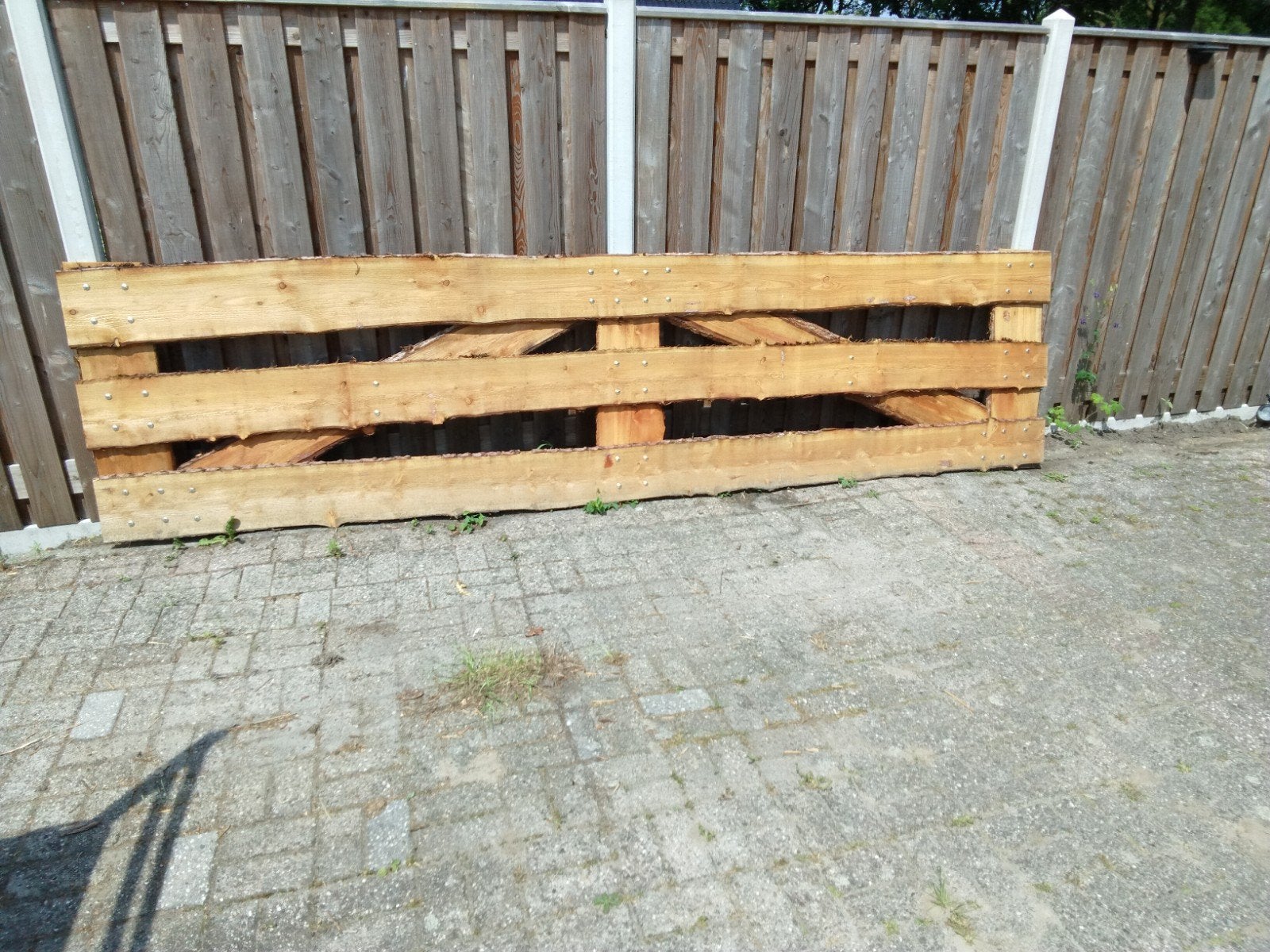 Douglas hek 4 m breed met palen en zwaar verstelbaar beslag., Tuin en Terras, Ophalen, Nieuw, Hout, Tuinhek