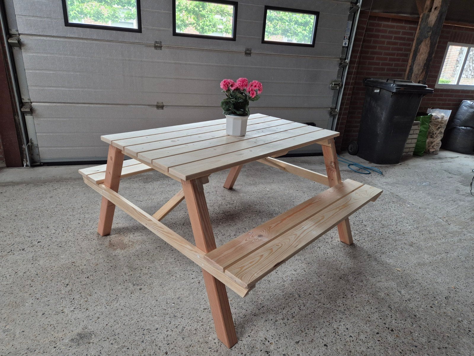 Te koop: picknicktafel nieuw!, Ophalen, Nieuw, Rechthoekig, Hout