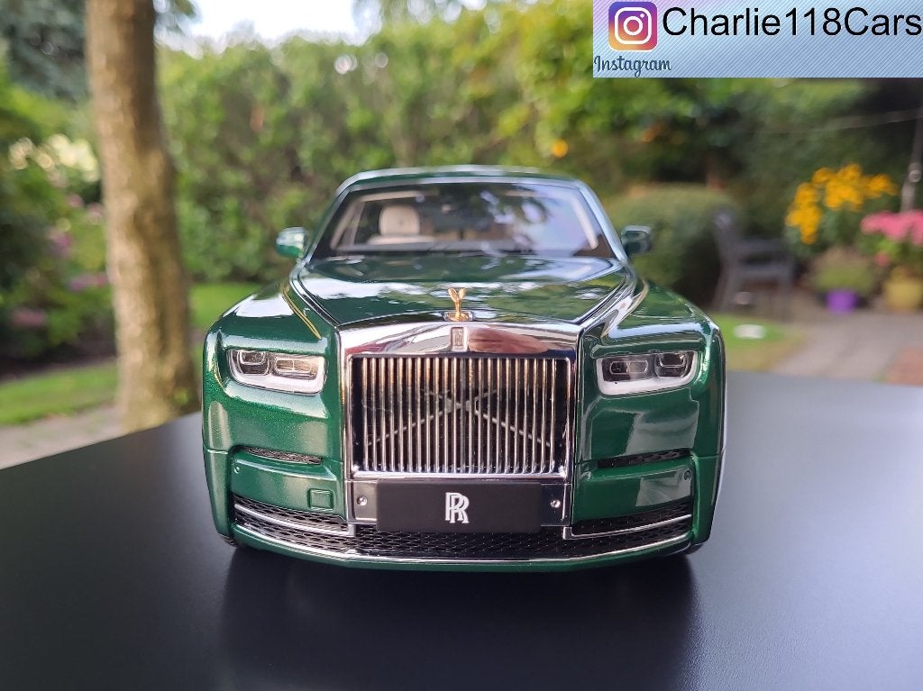 1/18 Rolls-Royce Phantom VIII EWB Peninsula Green leder box, Ophalen of Verzenden, Nieuw, Overige merken
