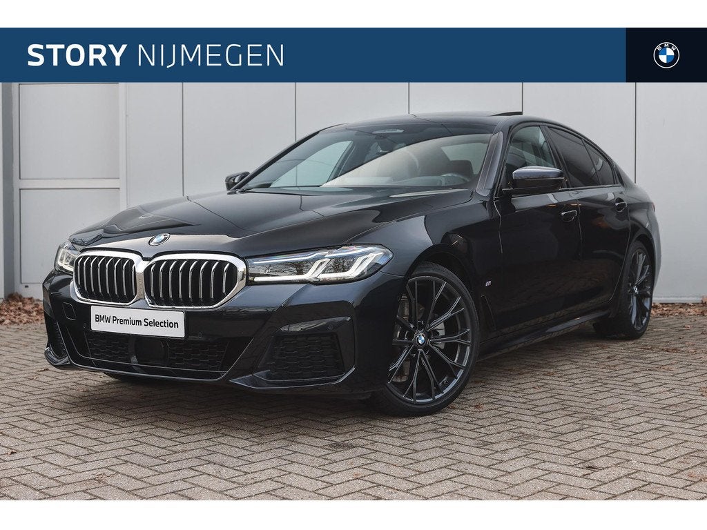 BMW 5 Serie 520d High Executive M Sport Automaat / Schuif-ka, Auto's, 12 maanden, Achterwielaandrijving, 1650 kg, Zwart
