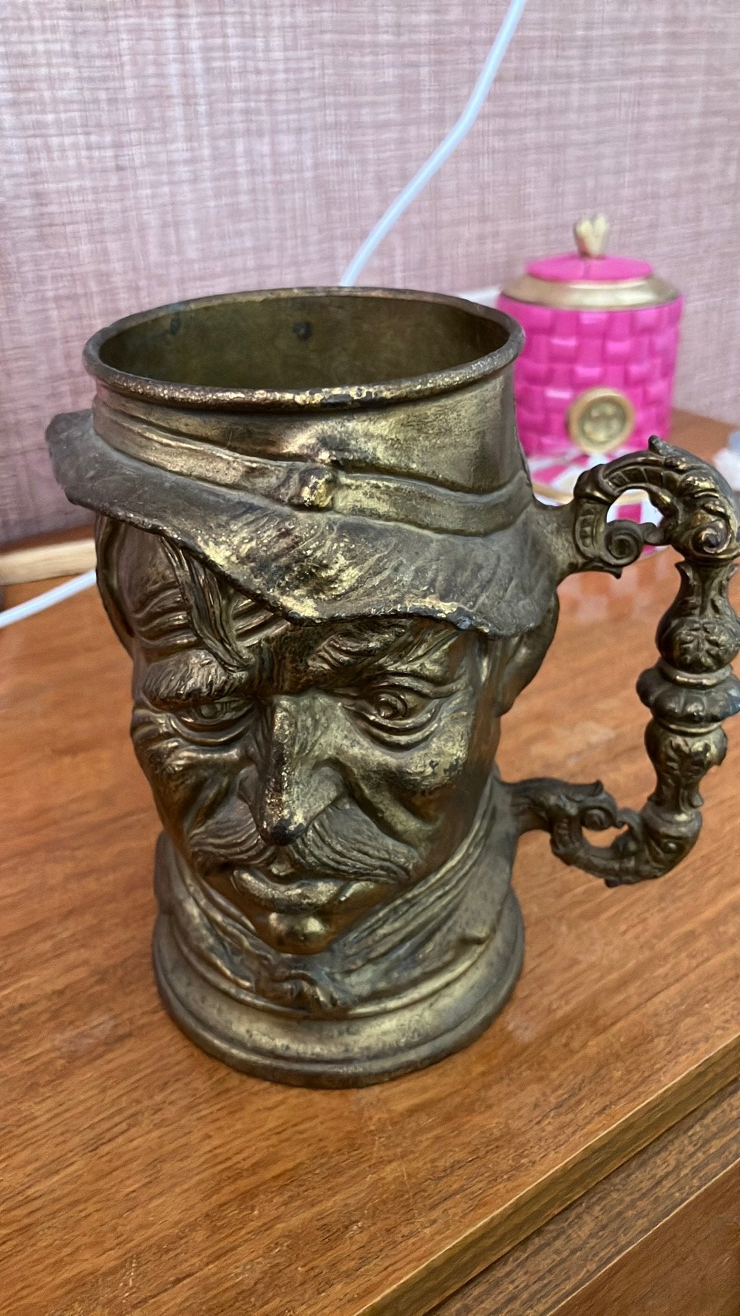 Vintge messing mok, Antiek en Kunst, Ophalen of Verzenden