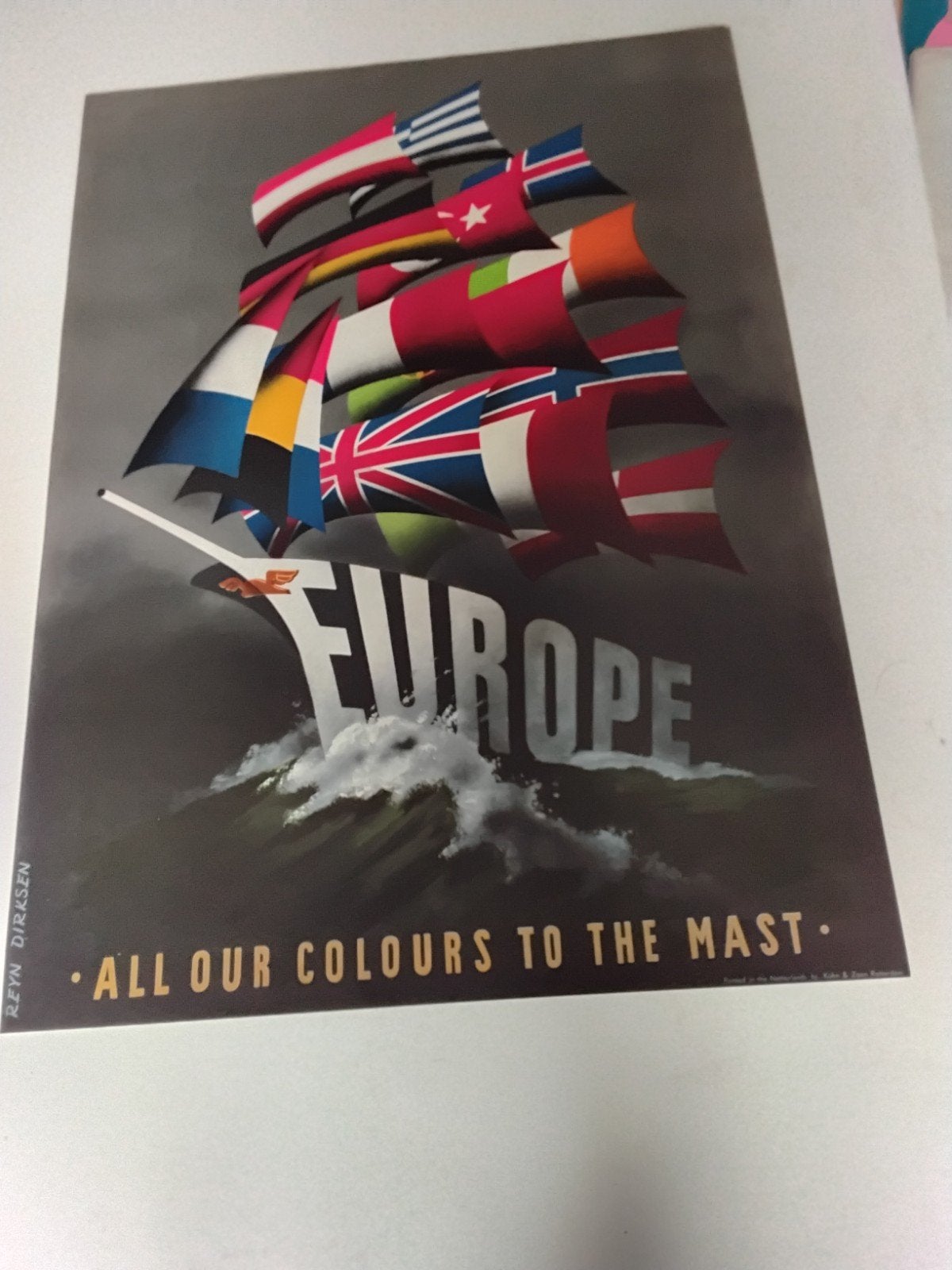 europe all colours to the mast reyn dirksen, Ophalen of Verzenden, Gebruikt, A1 t/m A3