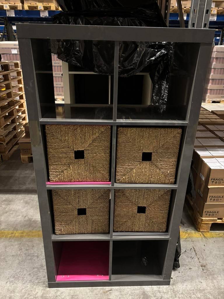 Ikea vakkenkast antraciet, Huis en Inrichting, Ophalen, 50 tot 100 cm, Zo goed als nieuw, Minder dan 100 cm