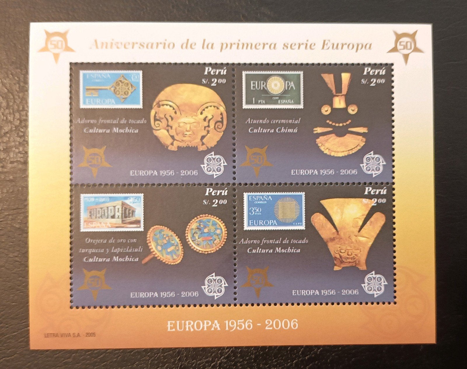 Peru 2006 block 50th anniv Europa emission MNH, Verzenden, Postfris, Zuid-Amerika