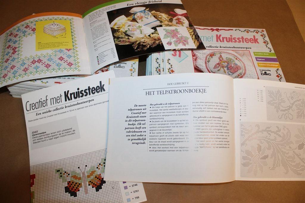 Creatief met Kruissteek — 64 Delen met Patronen, Boeken, Hobby en Vrije tijd, Ophalen of Verzenden, Gelezen, Borduren en Naaien