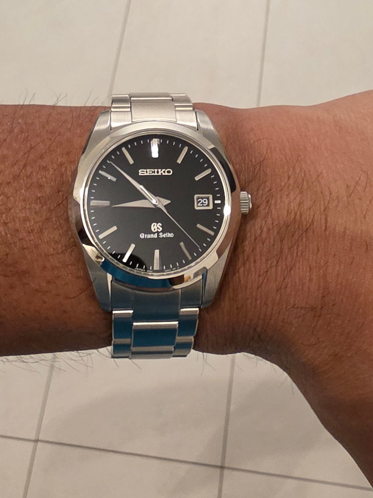 Te koop of te ruil Grand Seiko sbgx061 37mm quartz, Sieraden, Tassen en Uiterlijk, Staal, Polshorloge, Ophalen of Verzenden, Zo goed als nieuw