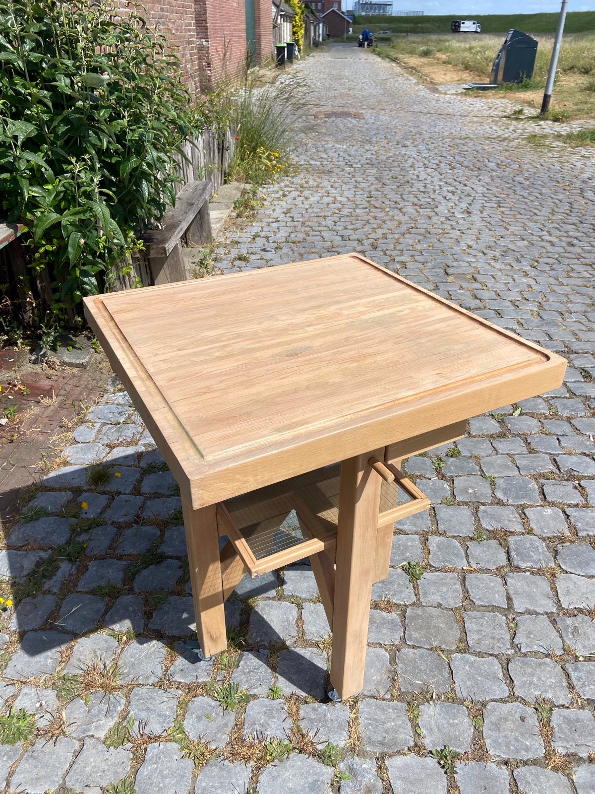Slagershakblok van massief beukenhout - Zeer goede staat, Hout, Snij-/serveerplank, Ophalen of Verzenden, Zo goed als nieuw