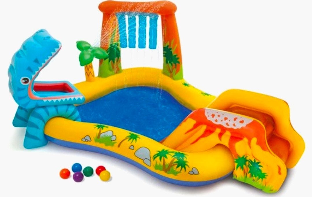 Intex Dinoland Speelcentrum - Opblaasbaar Waterpark, Ophalen of Verzenden, Zo goed als nieuw