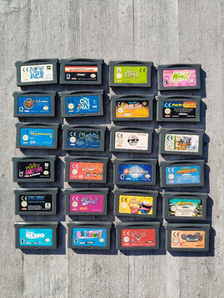 verzameling van 24 originele Nintendo Game Boy Advance games, Gebruikt, 1 speler, Ophalen of Verzenden, Vanaf 3 jaar