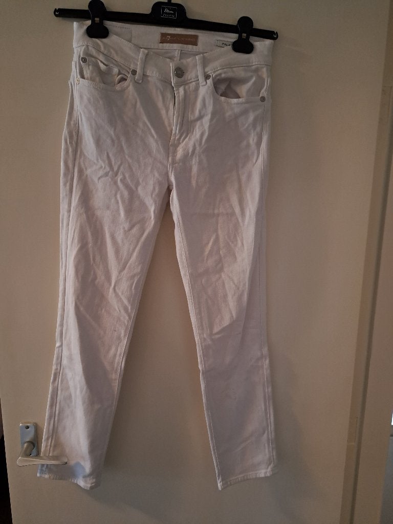 witte dames broek maat 27/30, Kleding | Dames, Wit, Ophalen of Verzenden, Zo goed als nieuw, Maat 34 (XS) of kleiner