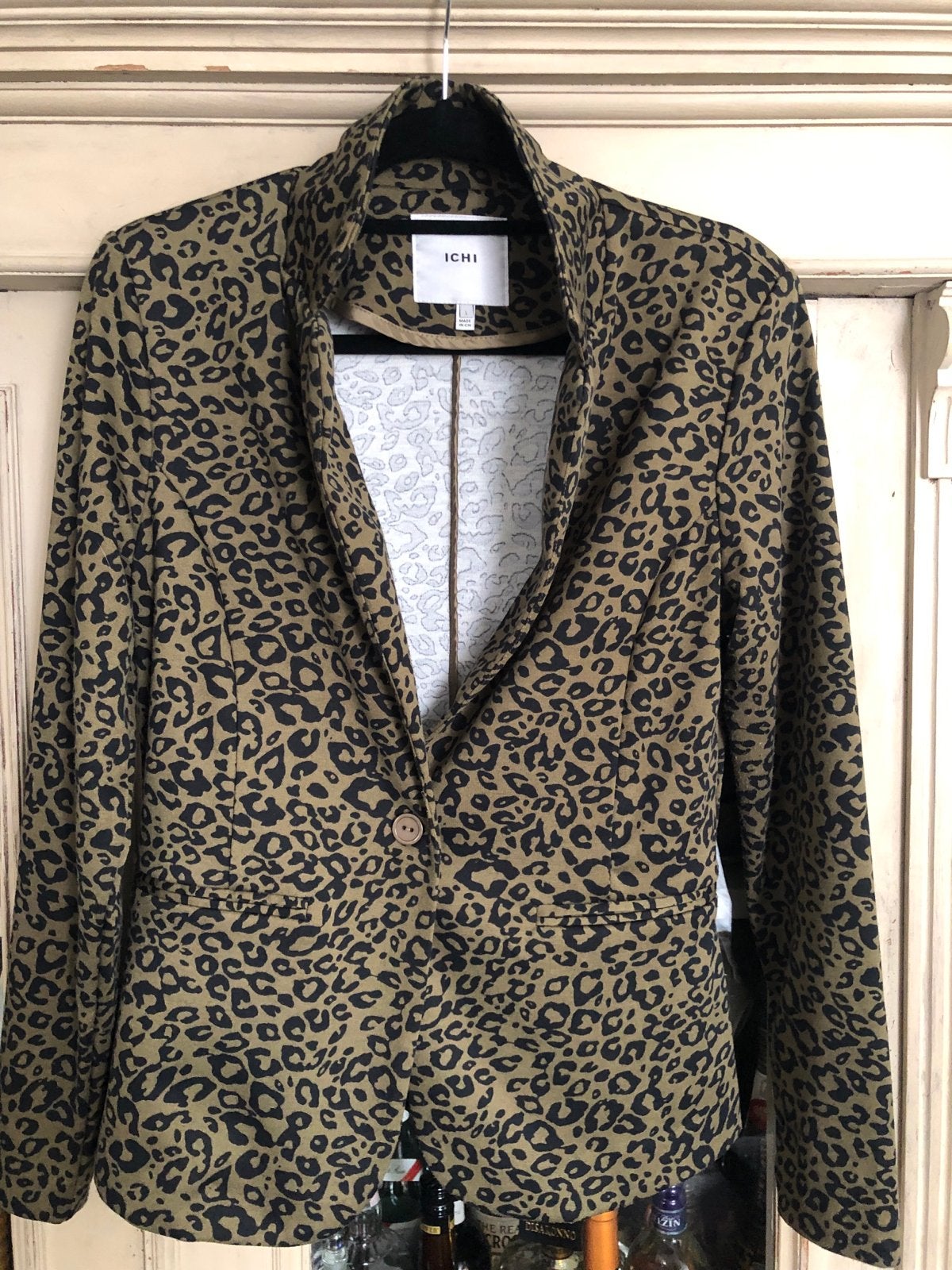 ICHI Leopard Print Blazer Maat L, Ophalen of Verzenden, Zo goed als nieuw, Maat 42/44 (L), Meerkleurig