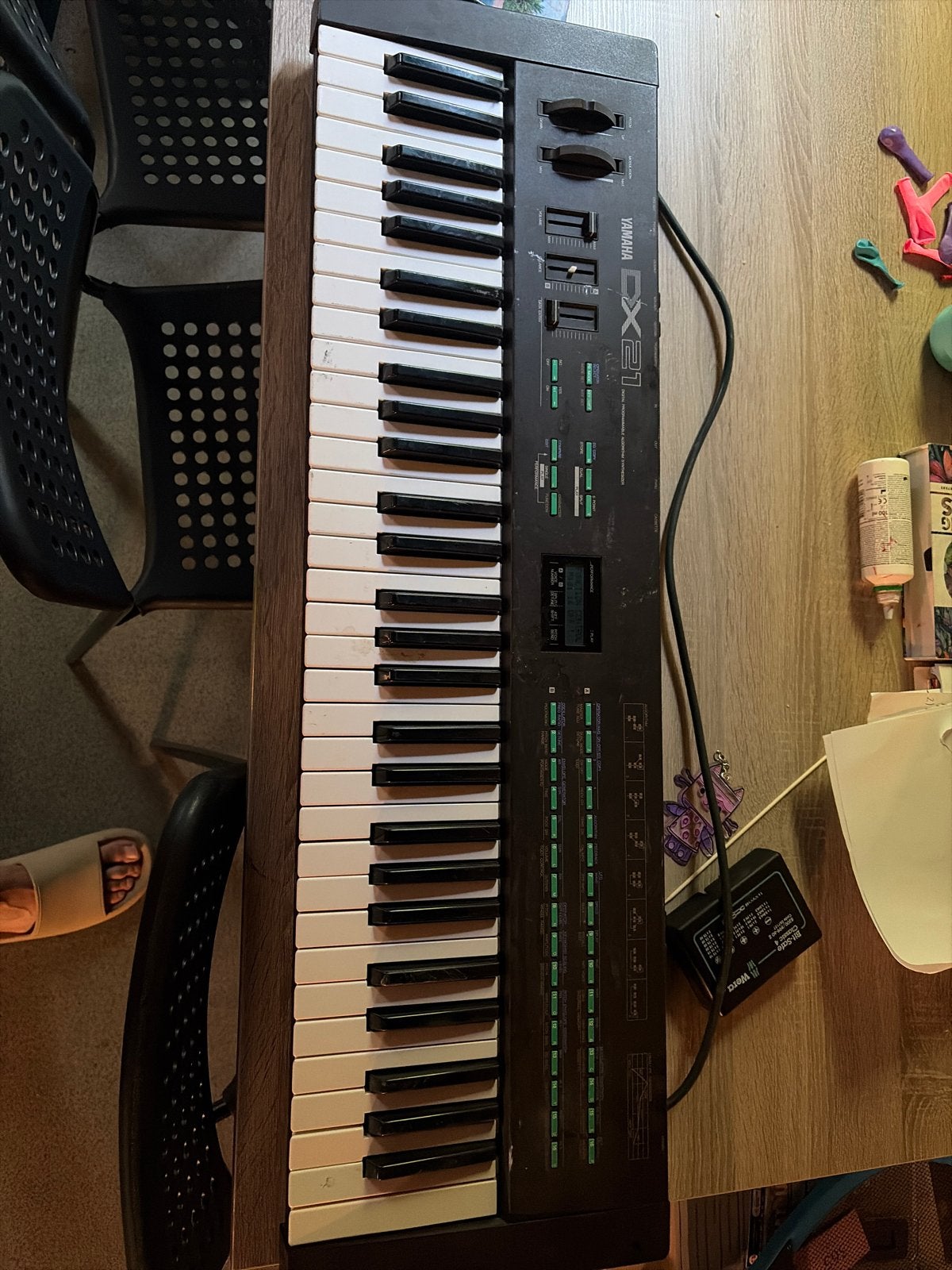 Yamaha DX21 Synthesizer - Vintage FM Synth, Ophalen, 61 toetsen, Gebruikt, Midi-aansluiting