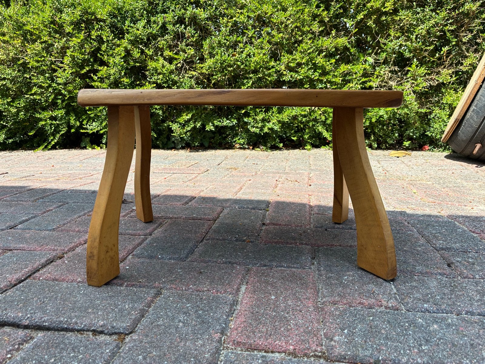 Rustieke houten kruk/bijzettafel met organische vormen, Ophalen