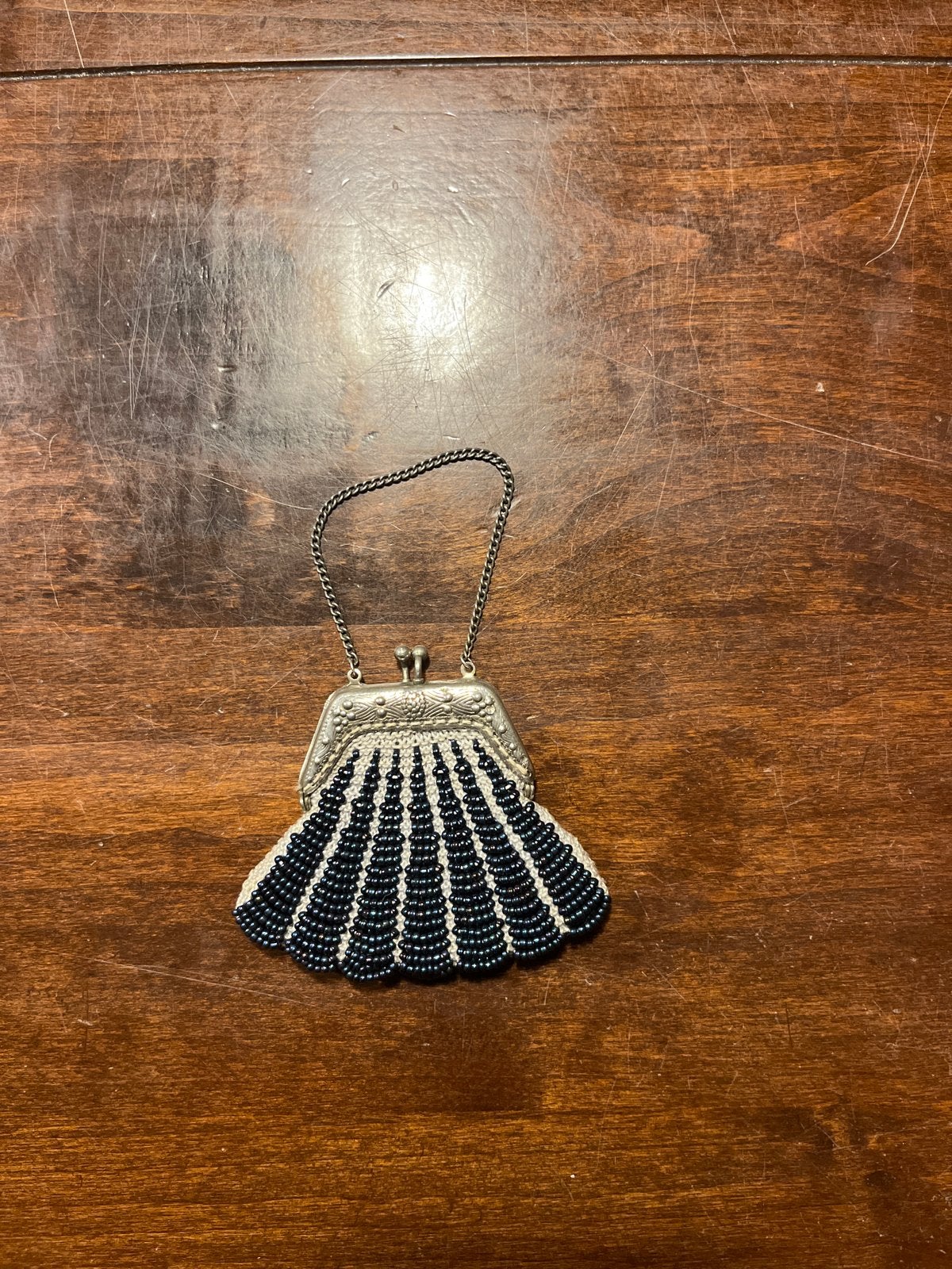Vintage Kralen Portemonnee - Elegant en Uniek, Antiek en Kunst, Ophalen of Verzenden