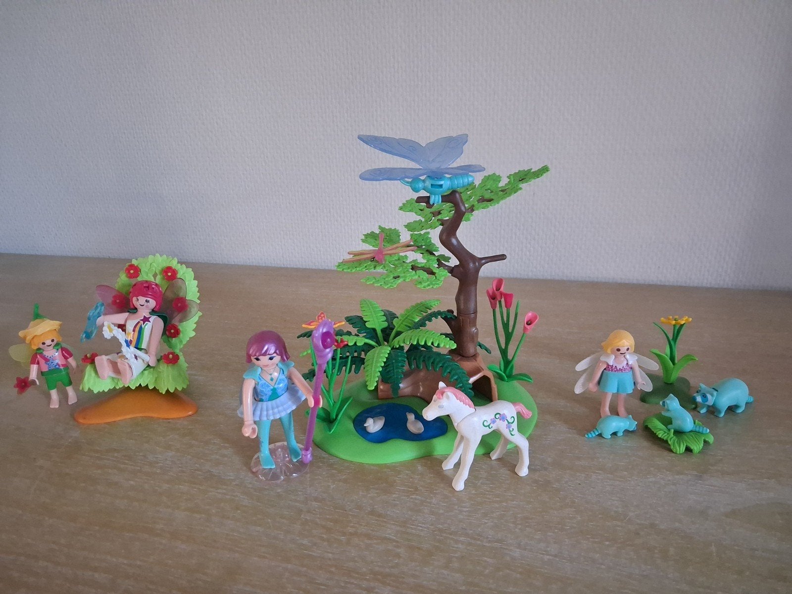 playmobil elfjes 3 x met 1hoorn, wasberen, Ophalen of Verzenden, Zo goed als nieuw, Complete set